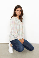 Belma V Neck Blouse - Green Haze