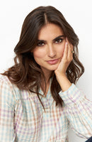 Belma V Neck Blouse - Green Haze