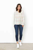 Belma V Neck Blouse - Green Haze