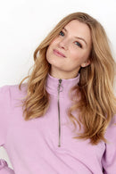 Banu 1/4 Zip Sweatshirt - Violet Mist