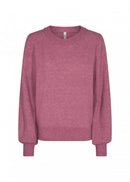 Nessie Round Neck Jumper - Dark Pink