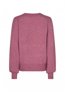 Nessie Round Neck Jumper - Dark Pink