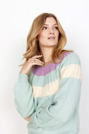 Benita Round Neck Jumper - Green Haze