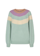 Benita Round Neck Jumper - Green Haze