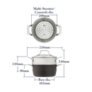 Rocktanium 20cm Casserole with Steamer Insert