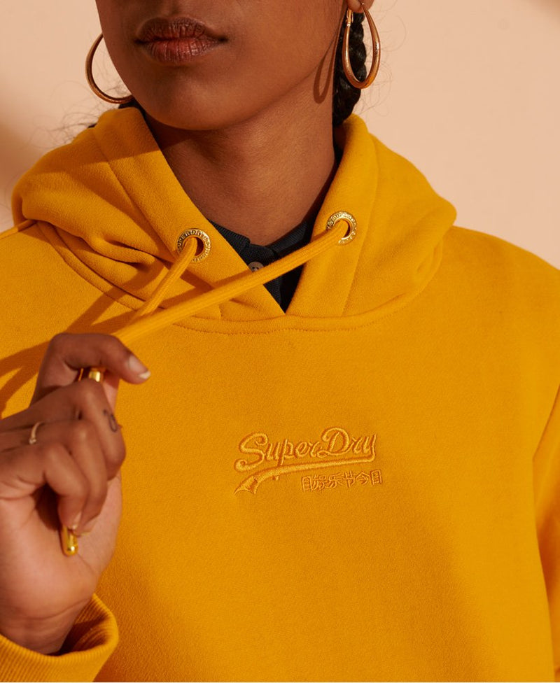 Vintage Logo Tonal Embroidered Hoodie - Gold