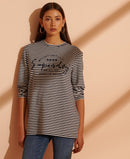 Stripe Graphic NYC Top - Nautical Navy Stripe