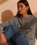 Stripe Graphic NYC Top - Nautical Navy Stripe
