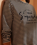 Stripe Graphic NYC Top - Nautical Navy Stripe