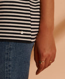 Stripe Graphic NYC Top - Nautical Navy Stripe
