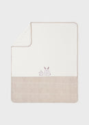 Embroidered Blanket - Beige