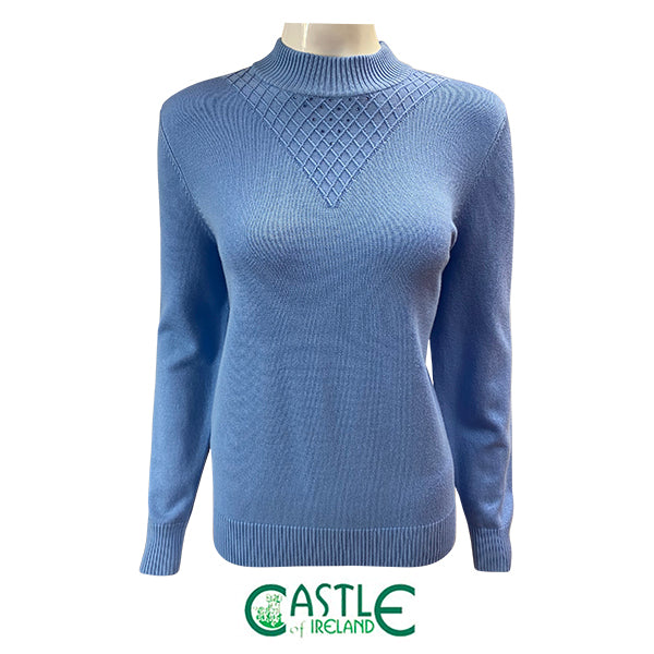 Turtle Neck Jumper - Lagoon