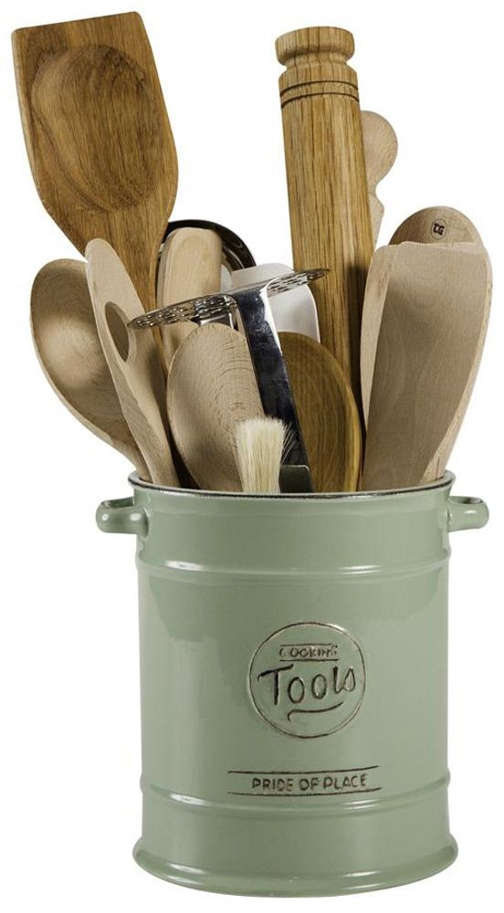 T&G Pride of Place Large Cooking Tools Jar Old Green