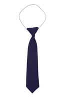 Plain Elastic Tie - Navy