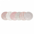 Tipperary Crystal Hat Box Spots and Stripes Set of 6 Side Plates