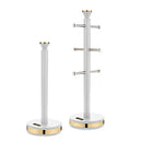 Cavaletto Towel Pole and Mug Tree Set - White