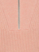 Lana Half Zip Jumper - Dusty Pink