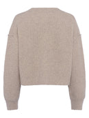 Lana V-Neck Jumper - Oatmel