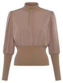 Krista High Neck Jumper - Camel