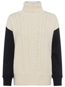 Soraya Cable High Neck Knit - Classic Cream