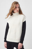Soraya Cable High Neck Knit - Classic Cream