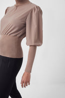 Krista High Neck Jumper - Camel