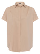 Poplin Sleeveless Shirt - Camel