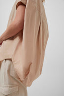 Poplin Sleeveless Shirt - Camel
