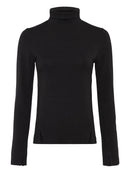 Venitia Jersey Split Cuff Top - Black