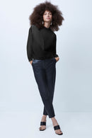 Erla Mix Chevron Top - Black