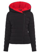 Iola Puffa Coat - Black/red
