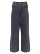 Piper Organic Wide Crop Jean - Washed Black