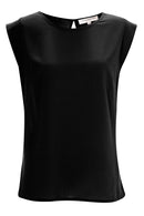 Polly Plains Capped Tee - Black