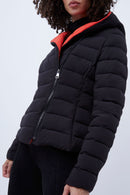 Iola Puffa Coat - Black/red