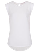 Polly Plains Capped Tee - Daisy White