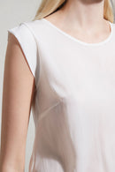 Polly Plains Capped Tee - Daisy White