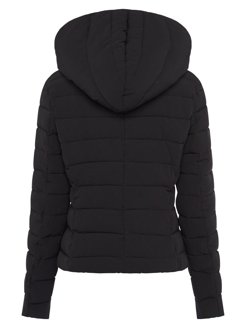 Iola Puffa Coat Black/red - Main Image