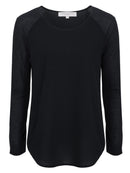 Polly Plains Long Sleeve Tee - Black