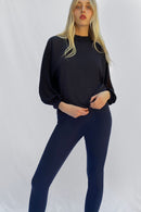 Noemi High Neck Sweatshirt - Utility Blue