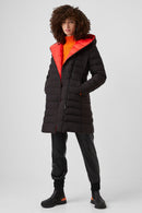 Iolani Longline Puffer - Black/red