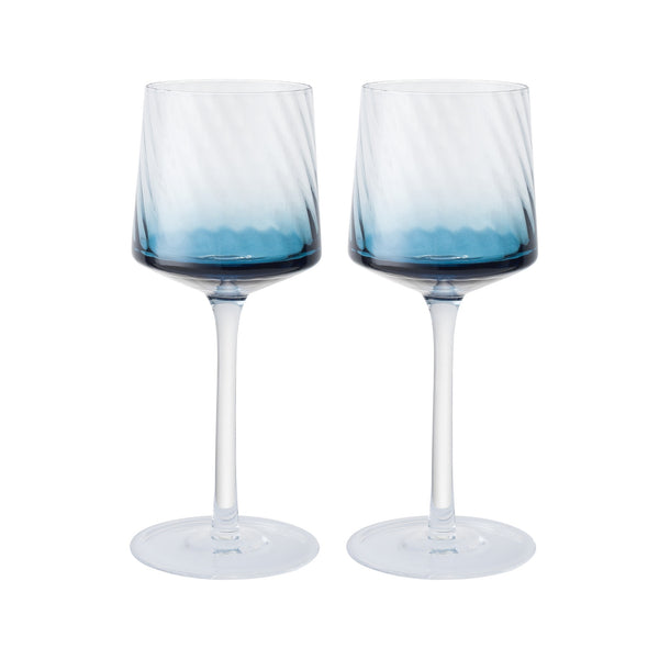 Modern Deco Set of 2 Wine Glasses