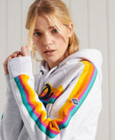 Vintage Logo Cali Raglan Hoodie - Ice Marl