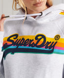 Vintage Logo Cali Raglan Hoodie - Ice Marl