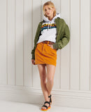 Vintage Logo Cali Raglan Hoodie - Ice Marl