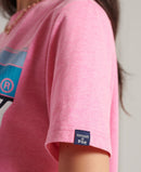Vintage Logol Cali Tee 180 - Fluro Pink Pastel