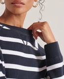 Essential Cotton Crew - Eclipse Navy Stripe