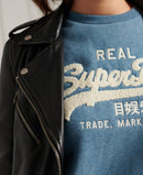 Vintage Logo Chenille Crew - Blue Bottle Marl