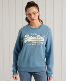 Vintage Logo Chenille Crew - Blue Bottle Marl