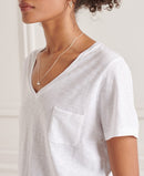 Pocket V-Neck Tee - Optic