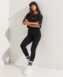 Corporate Logo High Waist Leggings - Black
